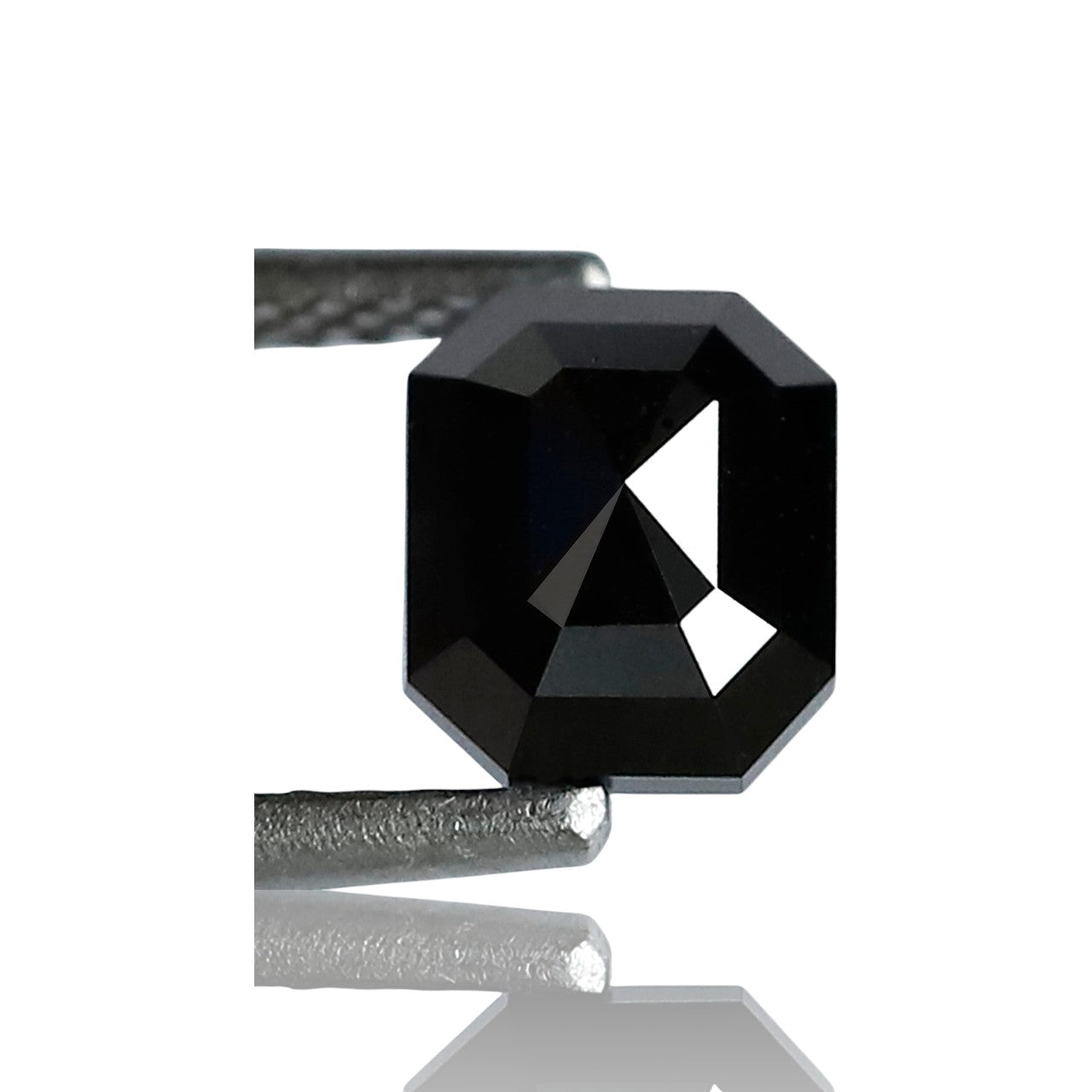 1.23 Carat 6 MM Fancy Black Emerald Shape Loose Natural Diamond AAA Quality Diamond For Engagement Ring
