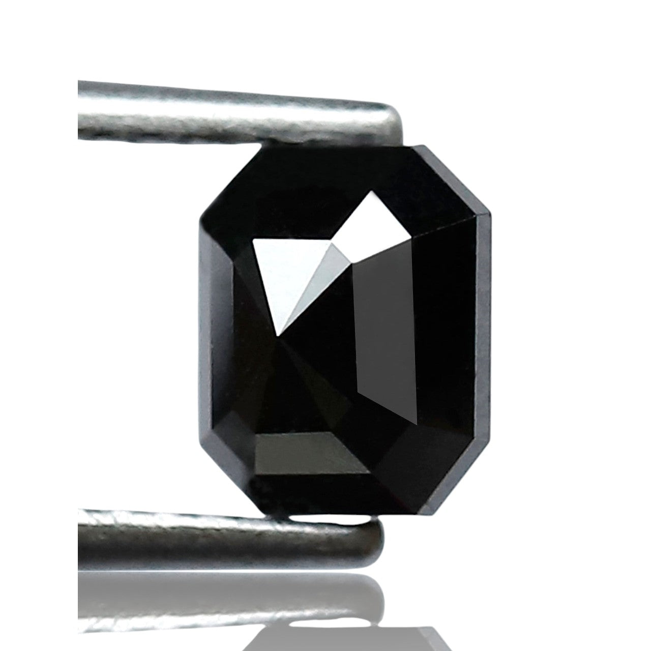 1.23 Carat 6 MM Fancy Black Emerald Shape Loose Natural Diamond AAA Quality Diamond For Engagement Ring