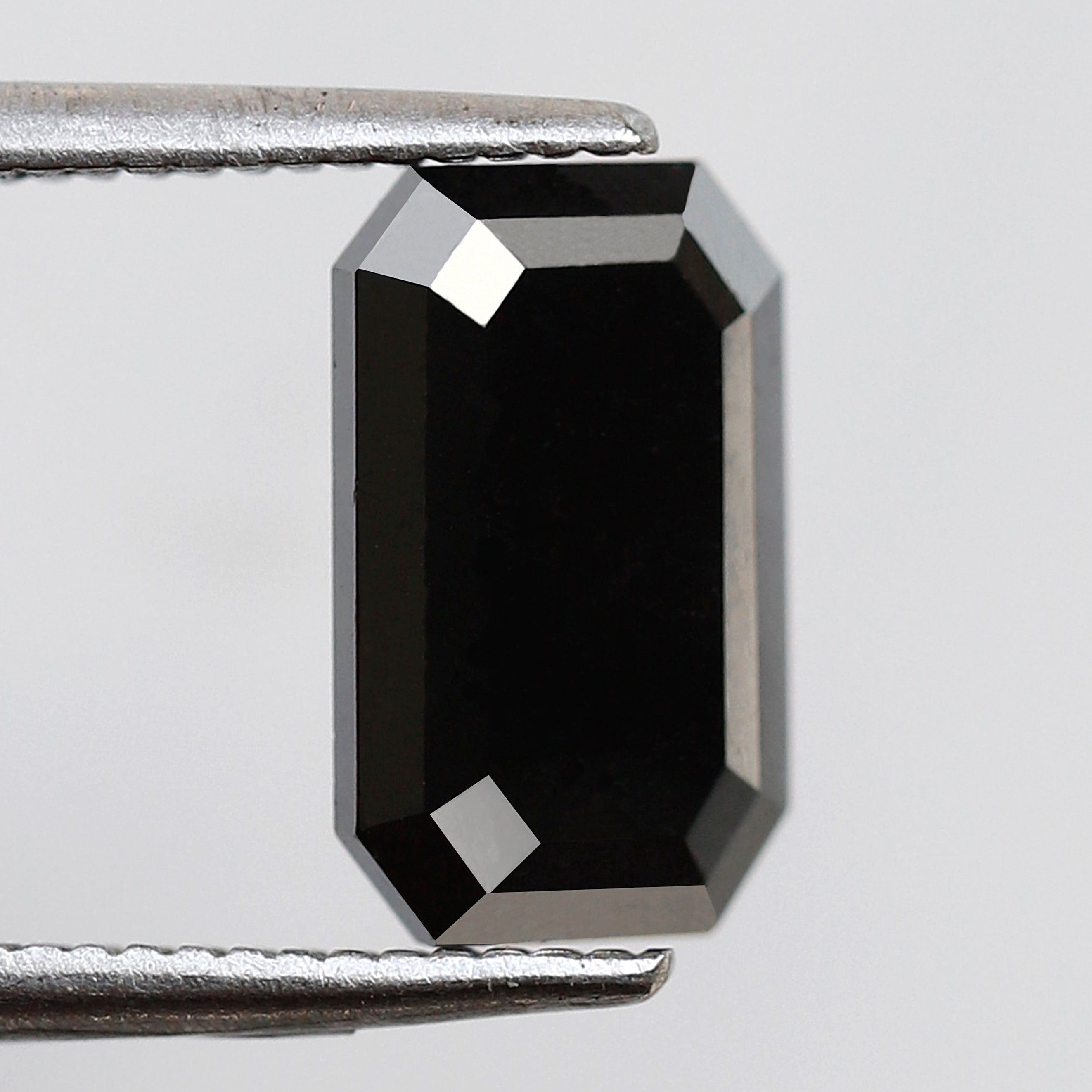 2.41 Carat Emerald Cut Loose Natural Diamond 9 MM Black AAA Quality Conflict Free Diamond For Jewelry