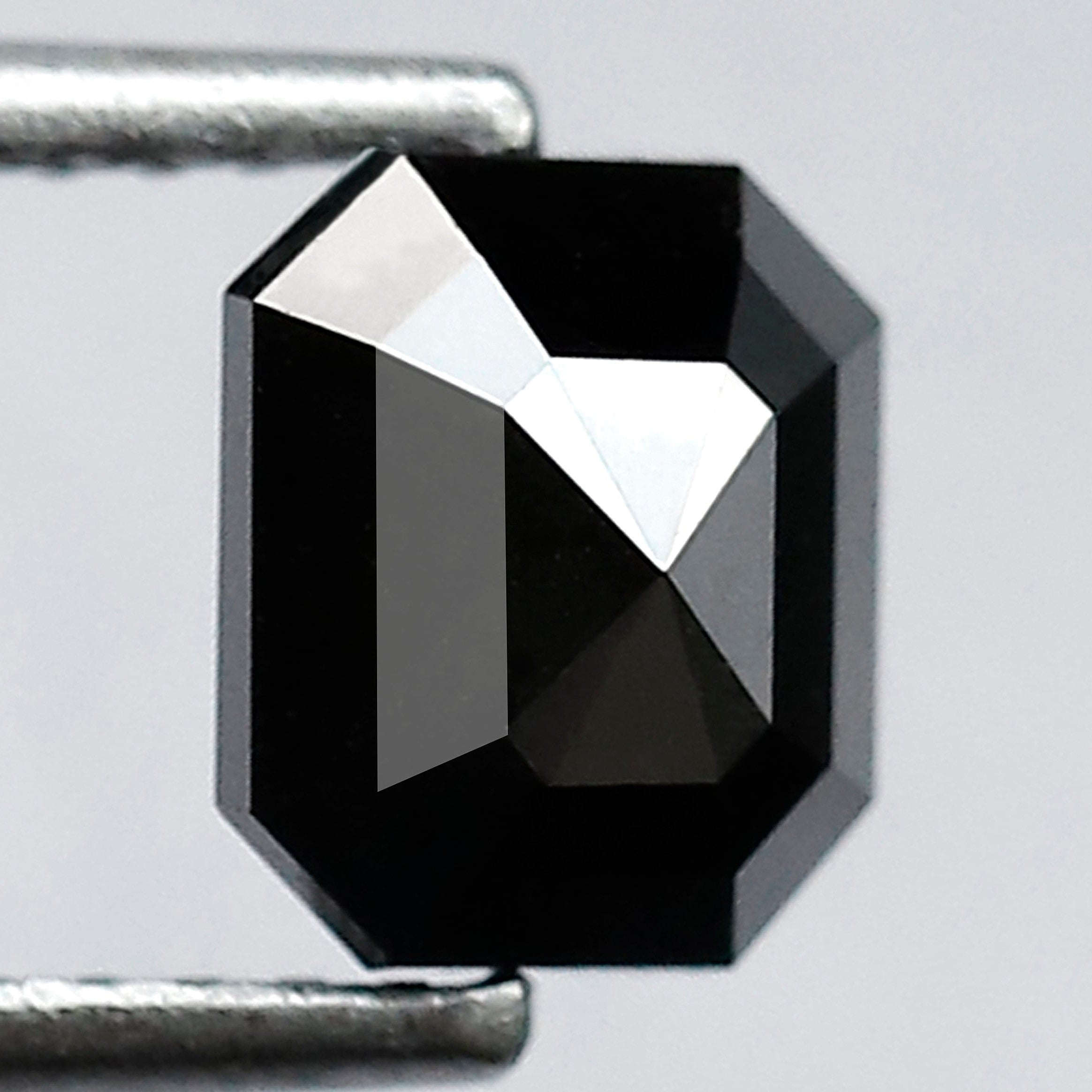 1.23 Carat 6 MM Fancy Black Emerald Shape Loose Natural Diamond AAA Quality Diamond For Engagement Ring