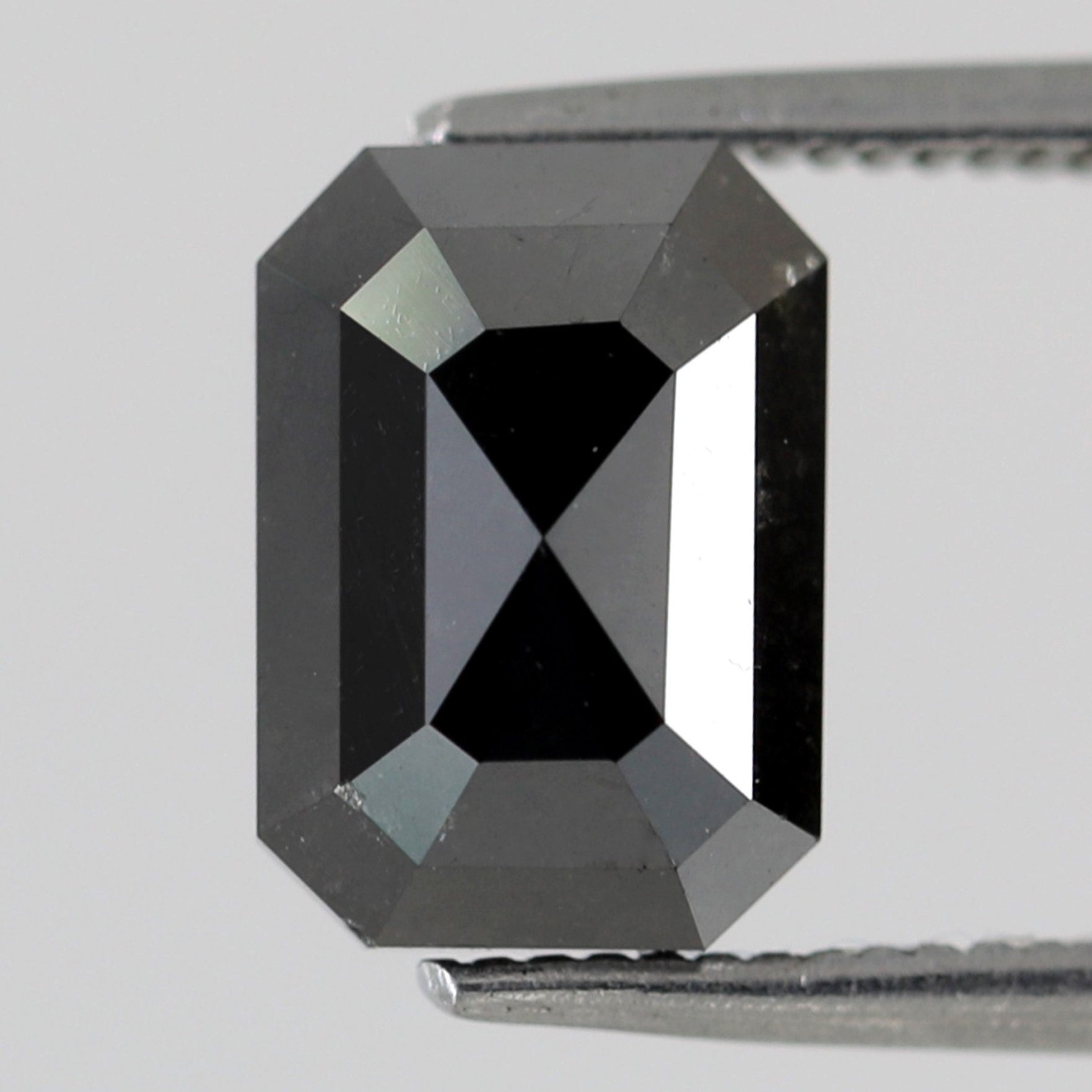 2.47 Carat Emerald Shape Black Diamond Loose Natural Diamond Black Diamond For Prong Setting Ring