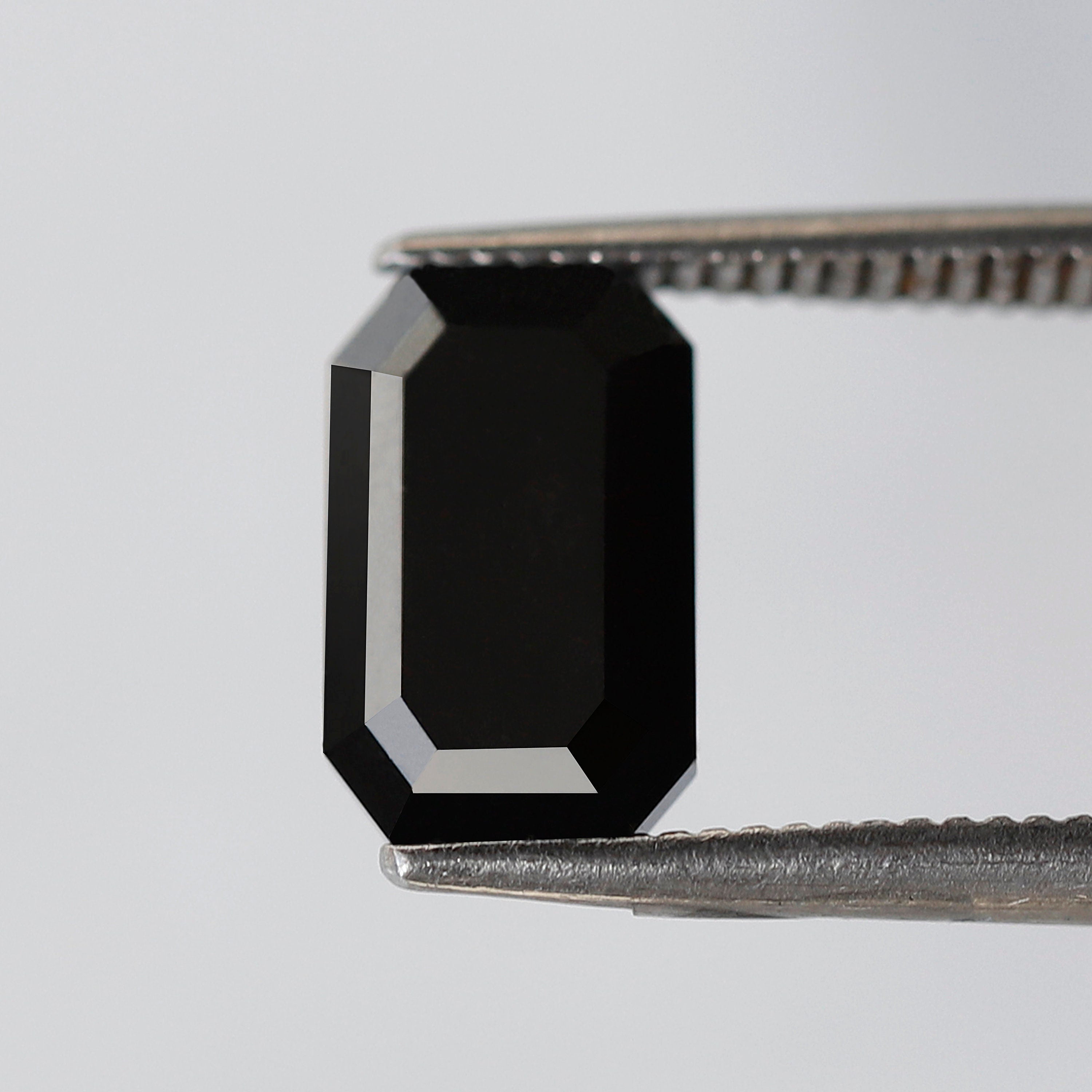 2.41 Carat Emerald Cut Loose Natural Diamond 9 MM Black AAA Quality Conflict Free Diamond For Jewelry