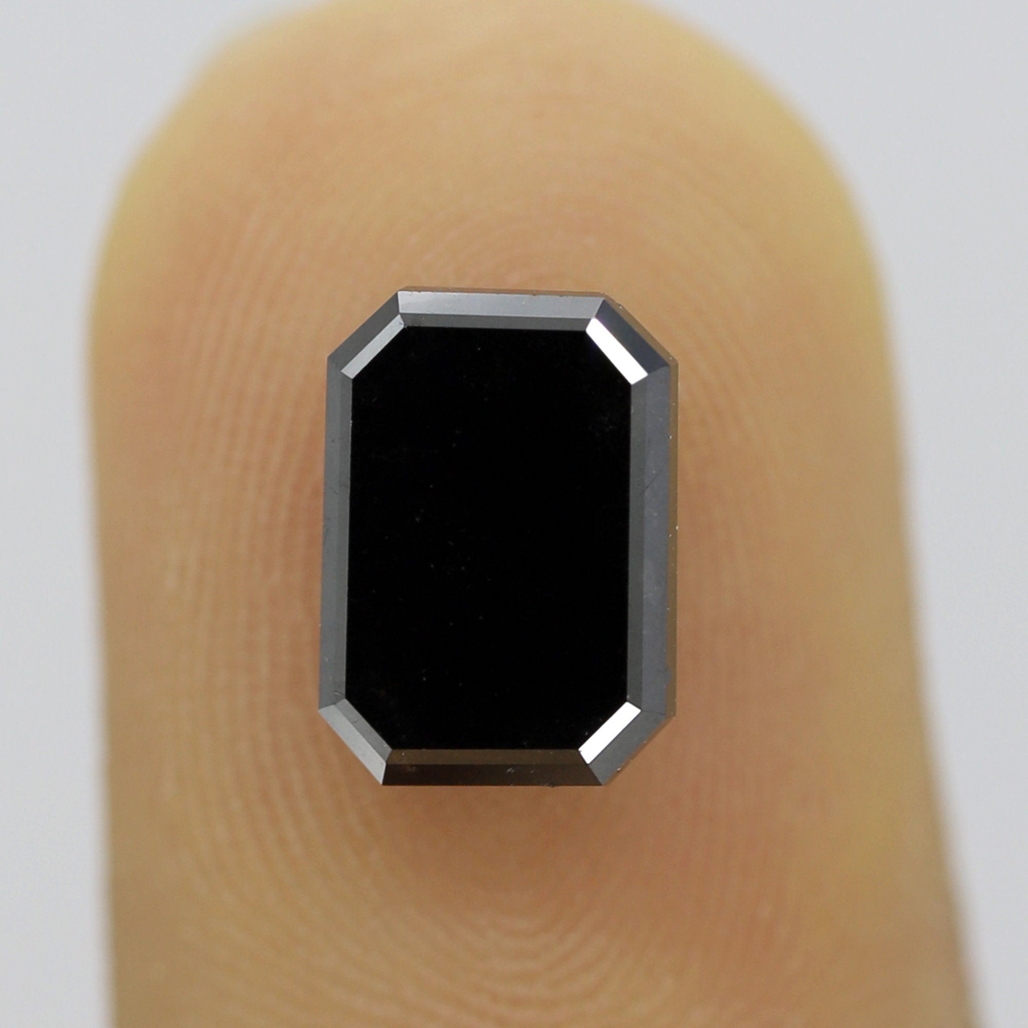 2.47 Carat Emerald Shape Black Diamond Loose Natural Diamond Black Diamond For Prong Setting Ring