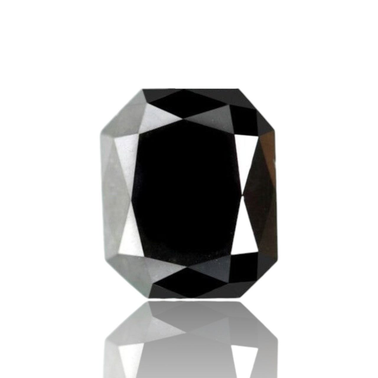 1.76 Carat Double Cut Emerald Shaped Black Polished Natural Diamond Ideal For Making Prong Setting Halo Engagement Ring
