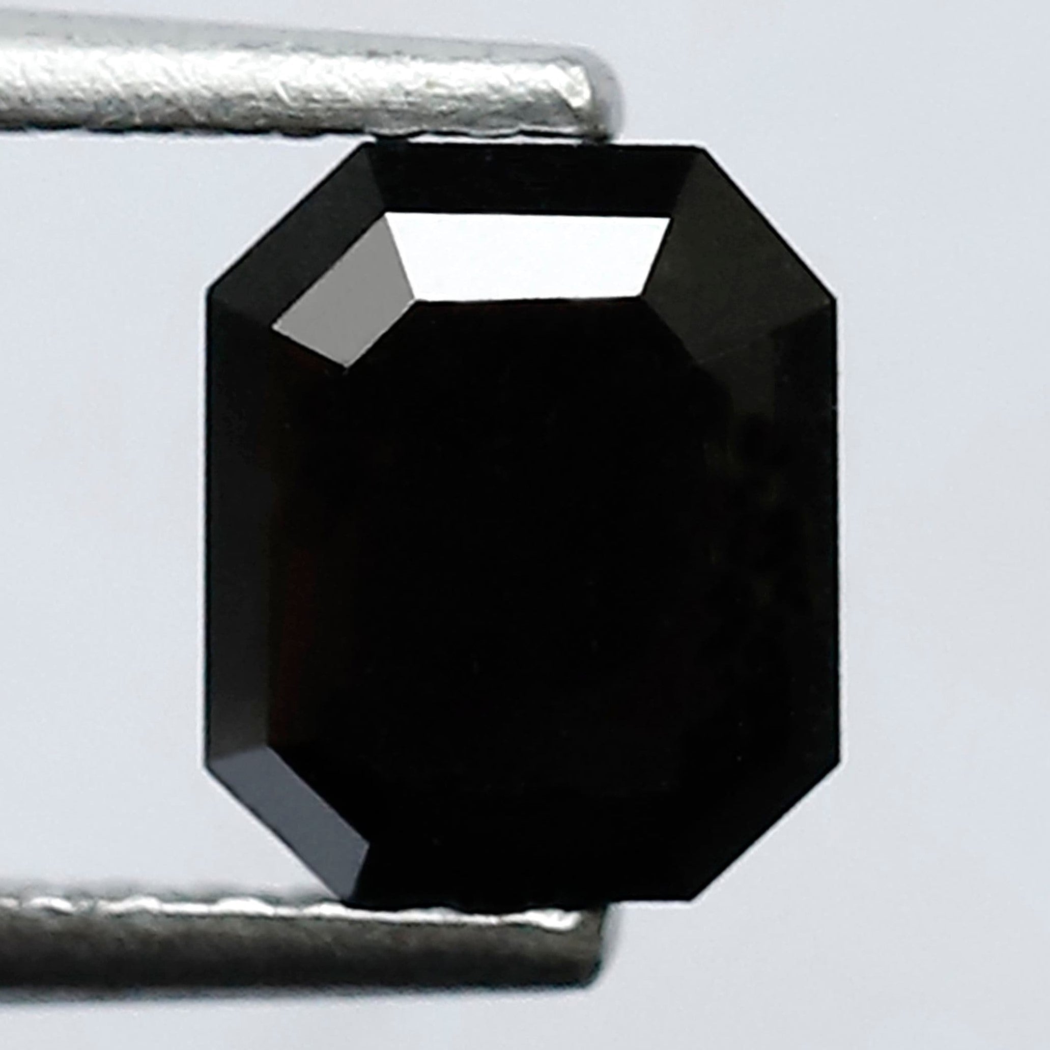 1.23 Carat 6 MM Fancy Black Emerald Shape Loose Natural Diamond AAA Quality Diamond For Engagement Ring