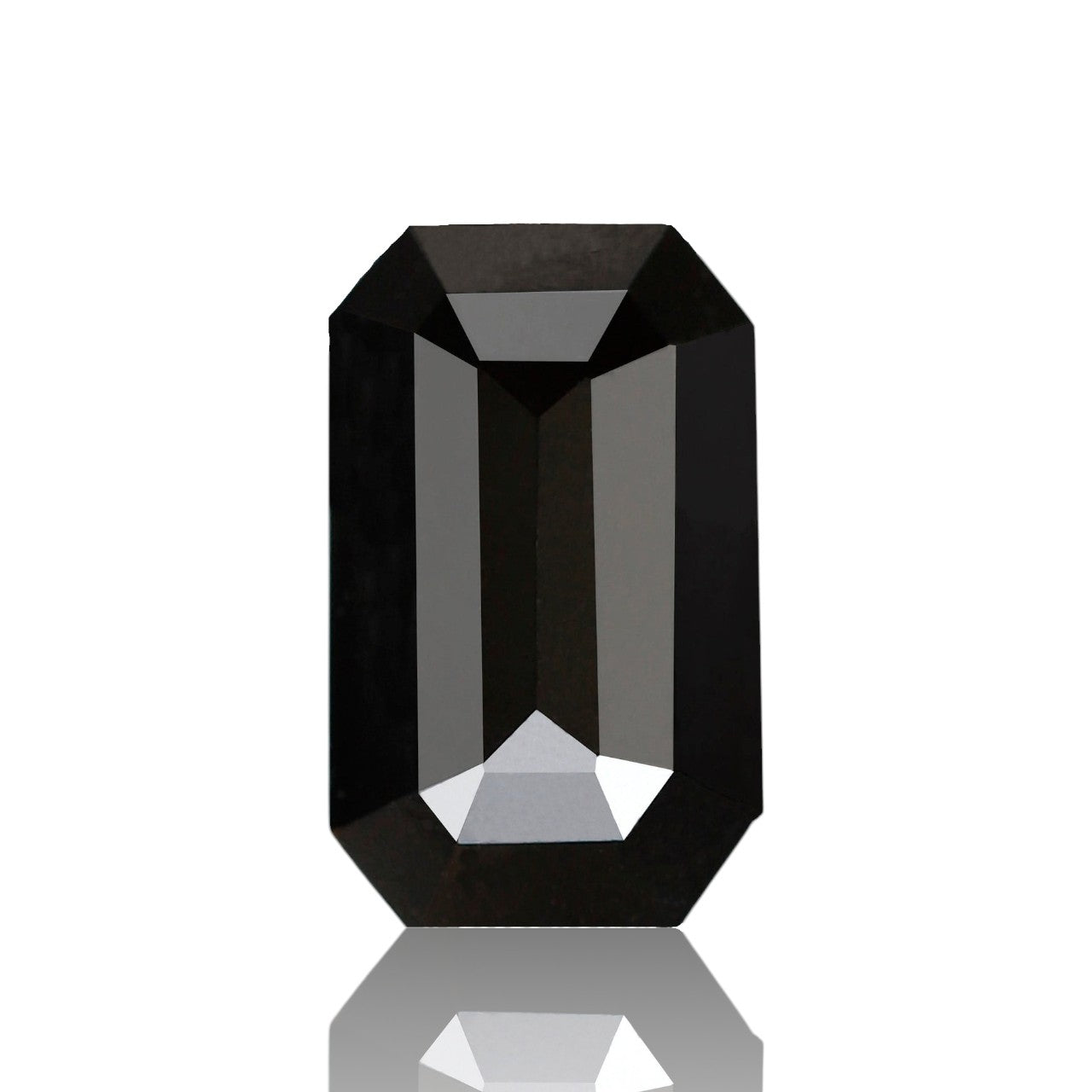2.41 Carat Emerald Cut Loose Natural Diamond 9 MM Black AAA Quality Conflict Free Diamond For Jewelry