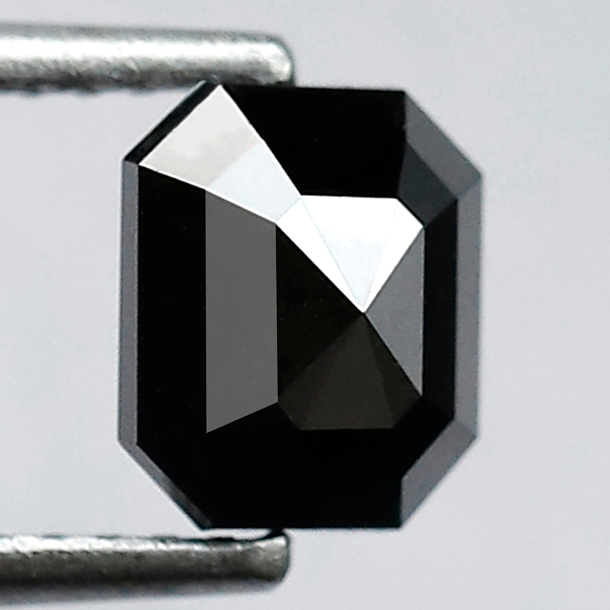 1.23 Carat 6 MM Fancy Black Emerald Shape Loose Natural Diamond AAA Quality Diamond For Engagement Ring
