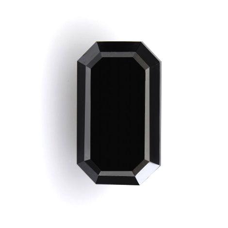 emerald engagement ring black