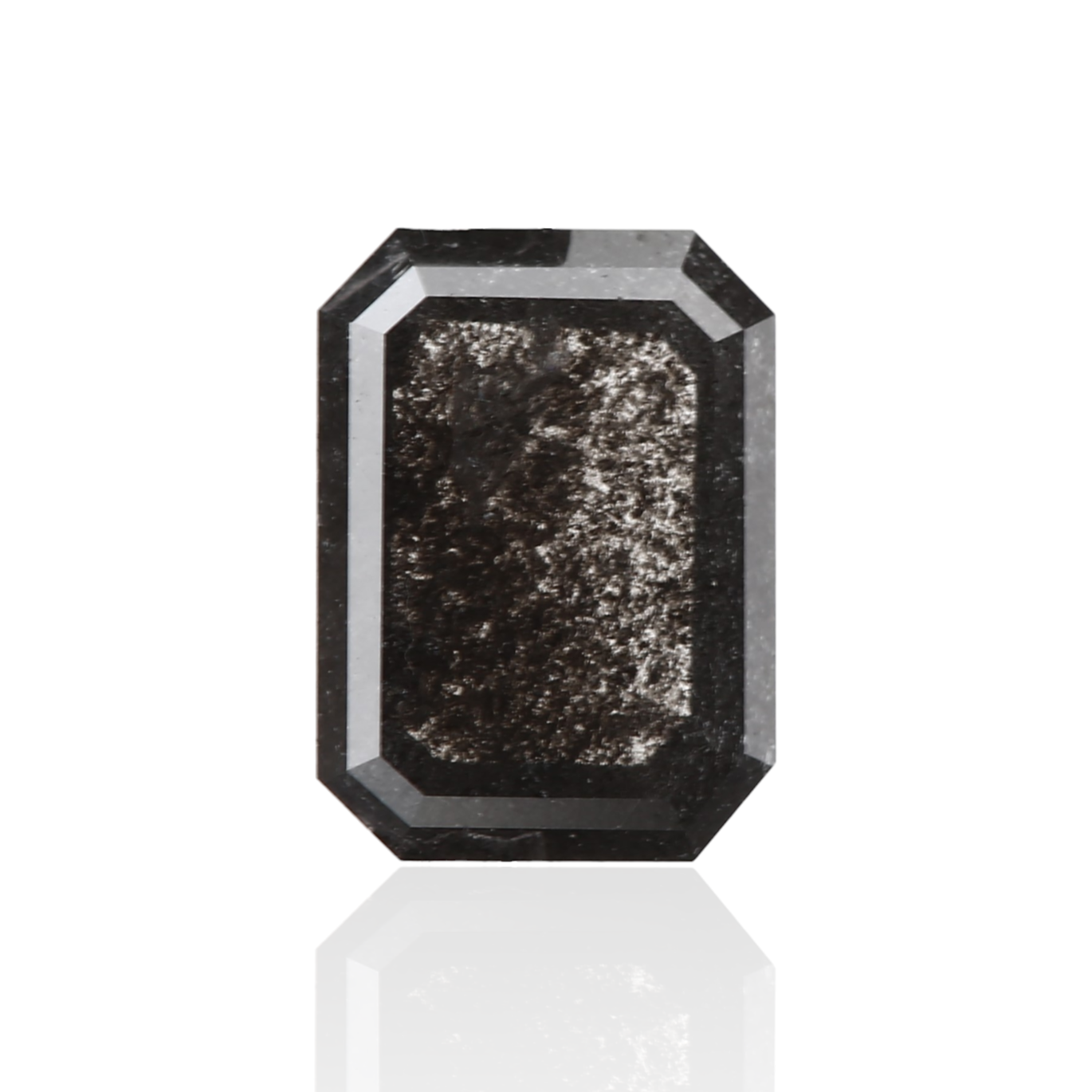 0.56 Carat 6.19 X 4.51 X1.82 MM Natural Loose Emerald Fancy Gray Salt and Pepper Diamond - Blackdiamond