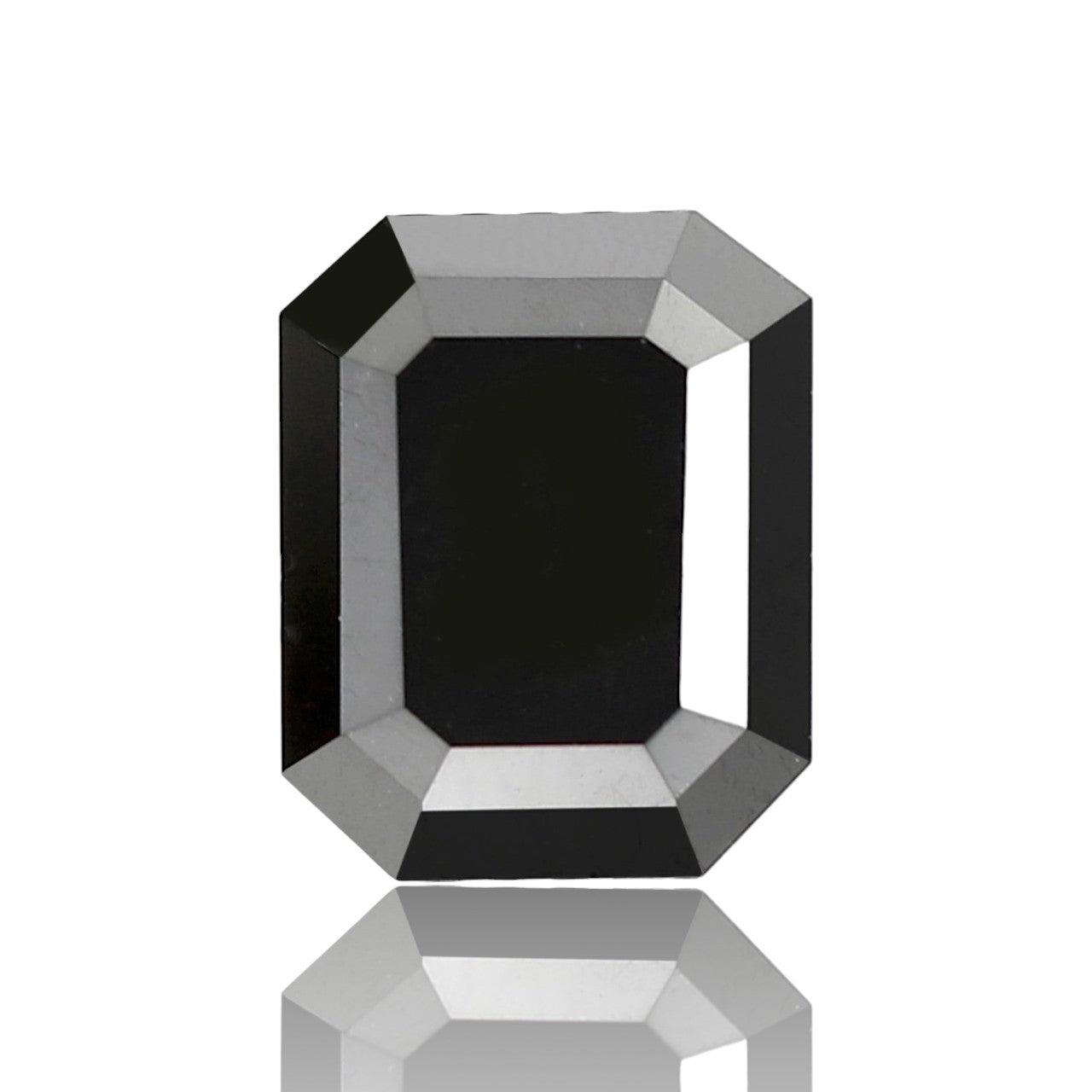 Black Diamond Emerald Cut Shape For Sale 1.67 Carat For Engagement Ring