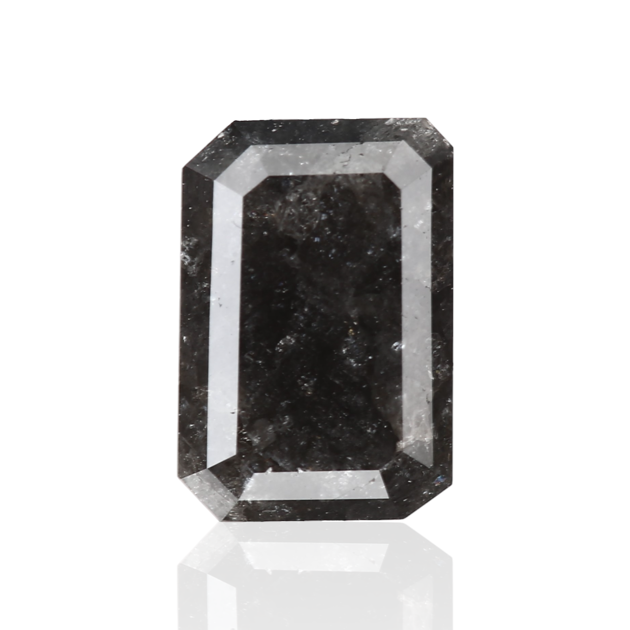 2.05 Carat 8.01 X 5.48 X 4.39 MM Natural Emerald Fancy Black Salt and Pepper Loose Diamond - Blackdiamond