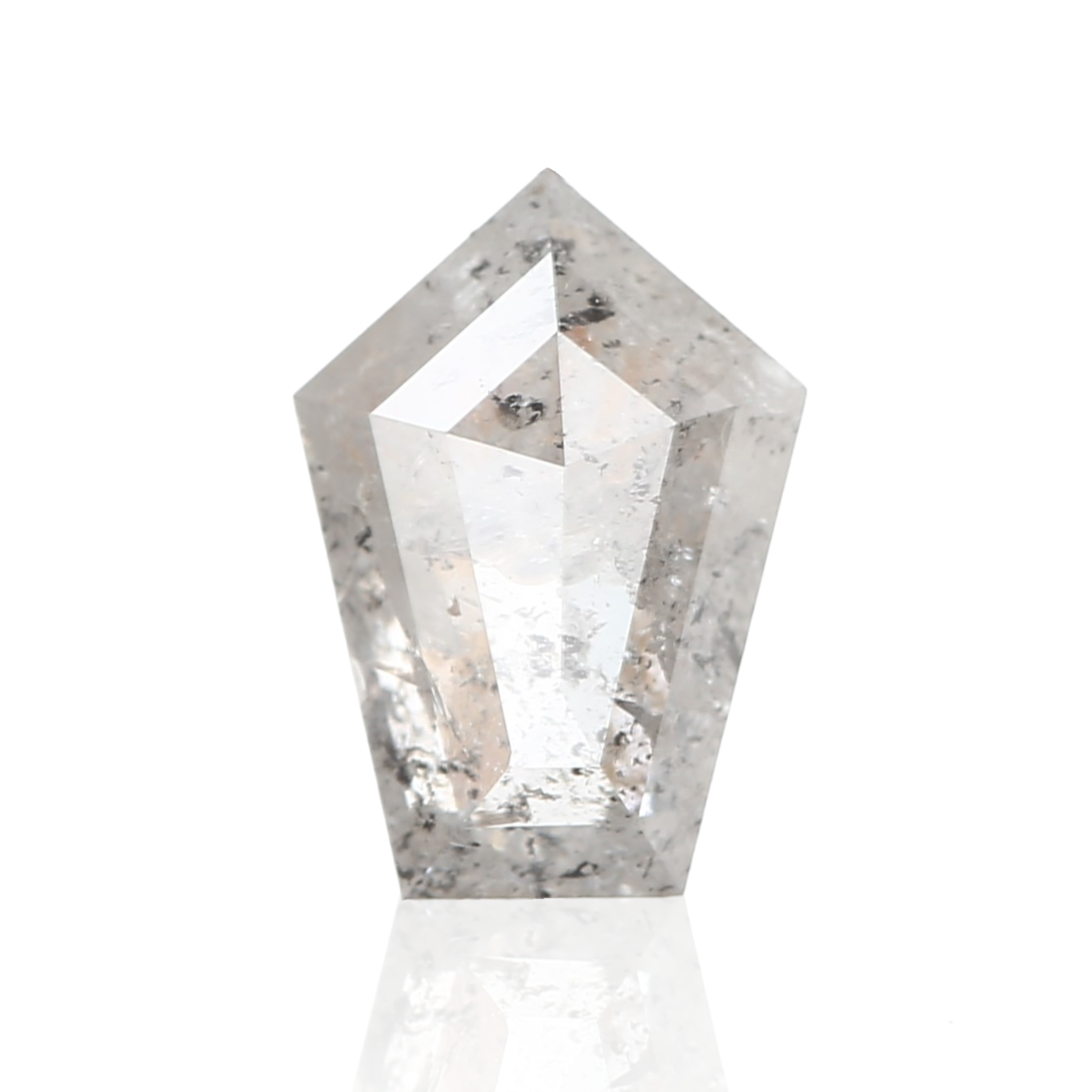 0.98 Carat 7.74 X 5.46 X 3.03 MM Kite Cut Fancy Gray Salt and Pepper Diamond - Blackdiamond