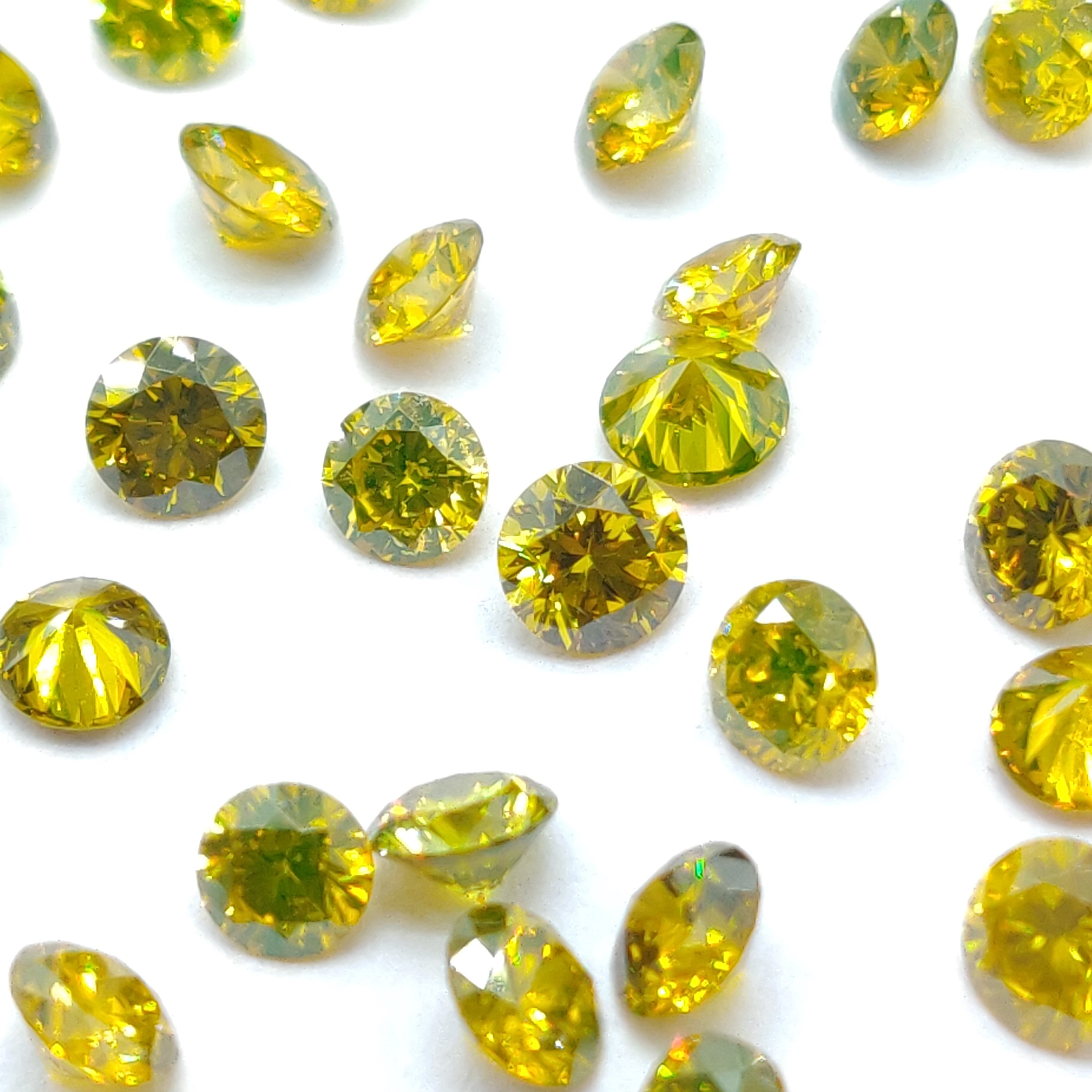 FANCY YELLOW DIAMOND FOR ROUND BRILLIANT CUT DIAMOND RING