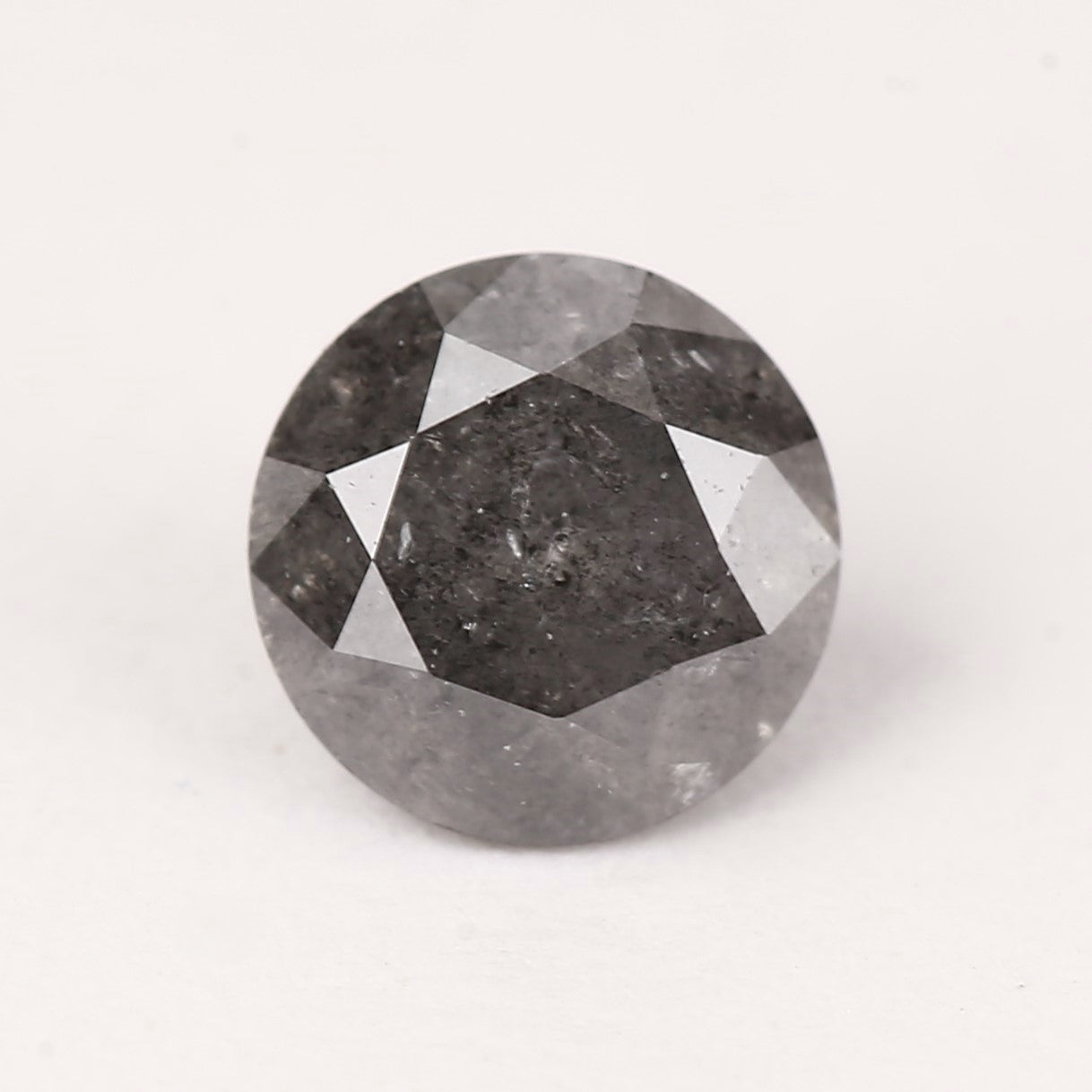 Fancy Gray Round Loose Salt and Pepper Diamond 4.3 MM