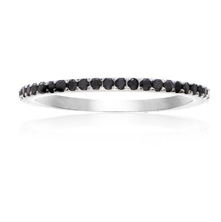 Most Eternity Black Diamond Band 14k Rose Gold - Blackdiamond