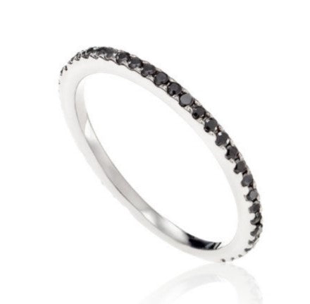 Most Eternity Black Diamond Band 14k Rose Gold - Blackdiamond