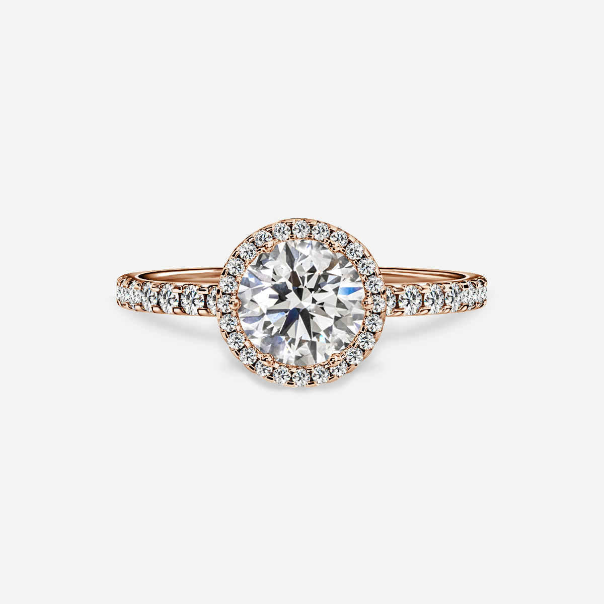 18K Solid Gold 1 Carat D VVS1 Round Engagement Ring Lola