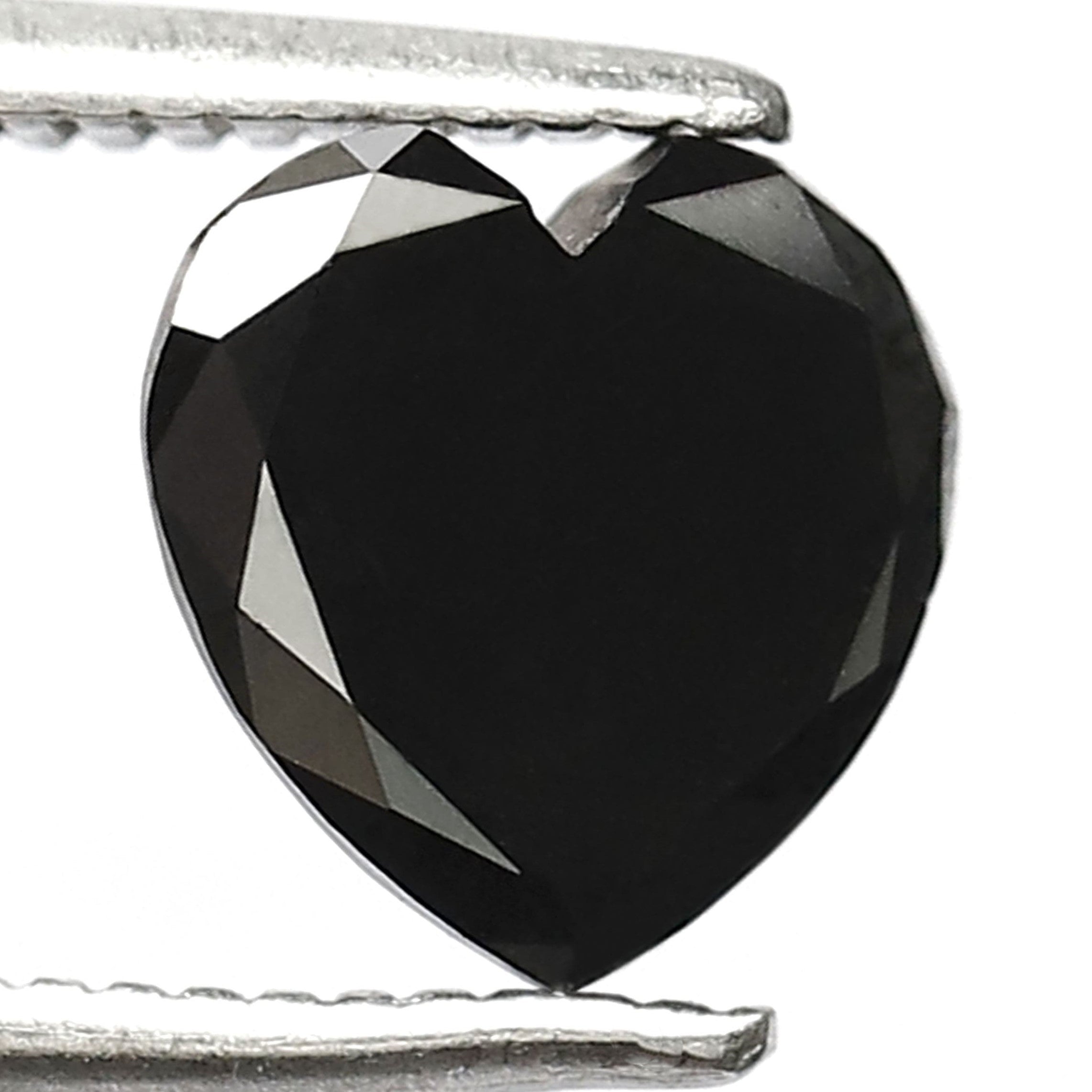 1.06 Carat Heart Shape Black Color Loose Diamond 7 MM AAA Quality Diamond For Engagement Ring - Blackdiamond