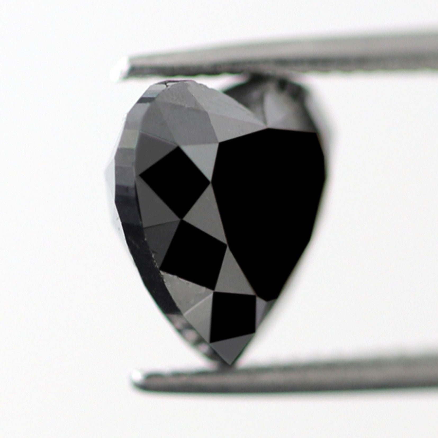 Loose Natural Jet Black Color Diamond 2.44 Carat Heart Brilliant Shape Ethically Sourced Black Diamond Custom Engagement Ring - Blackdiamond