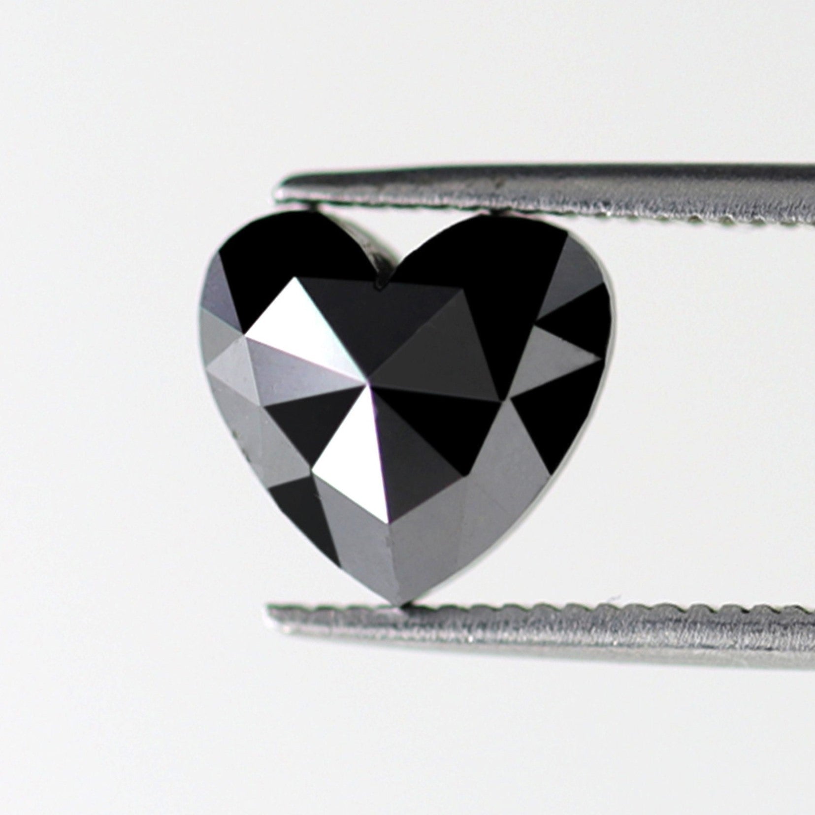 Loose Natural Jet Black Color Diamond 2.44 Carat Heart Brilliant Shape Ethically Sourced Black Diamond Custom Engagement Ring - Blackdiamond