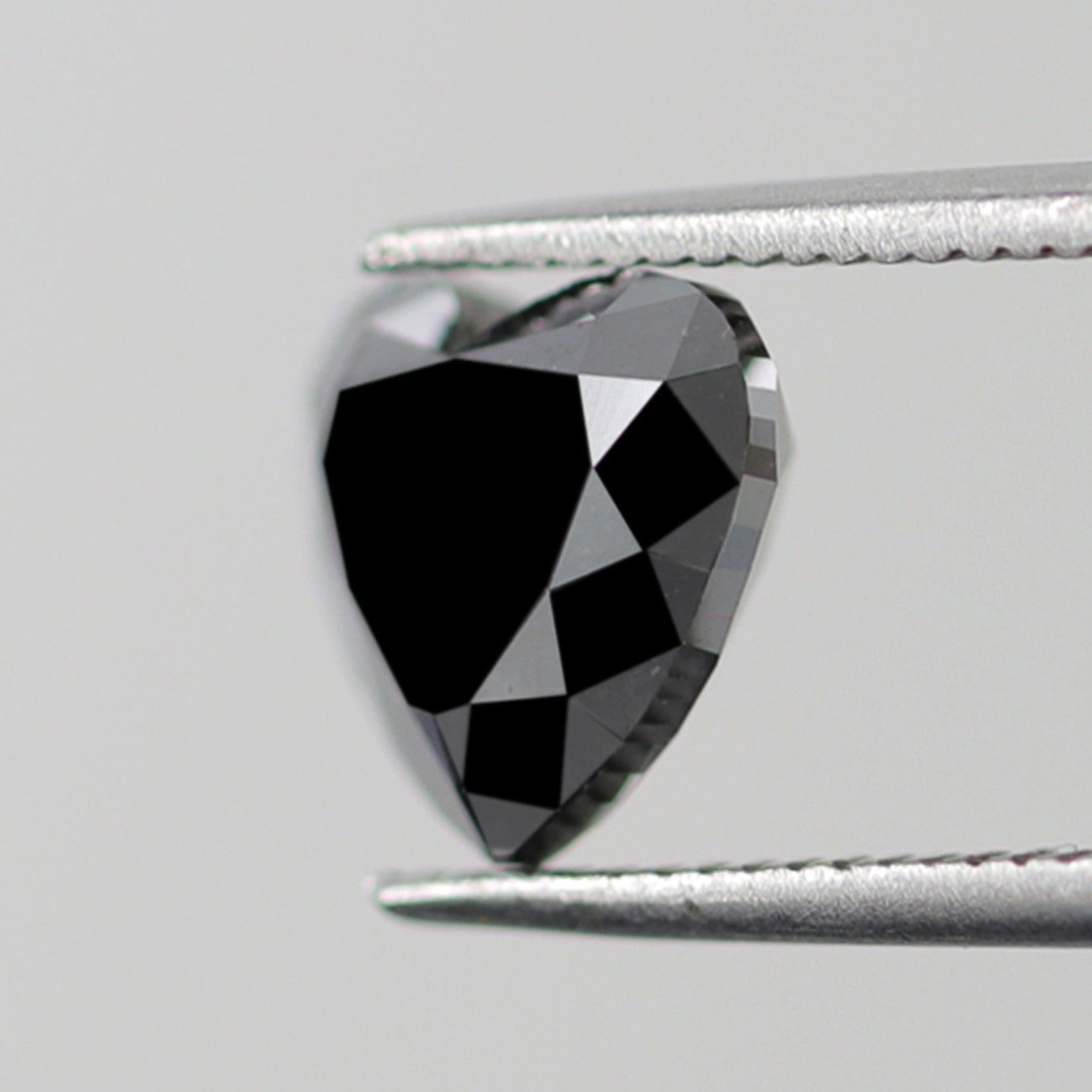 Loose Natural Jet Black Color Diamond 2.44 Carat Heart Brilliant Shape Ethically Sourced Black Diamond Custom Engagement Ring - Blackdiamond