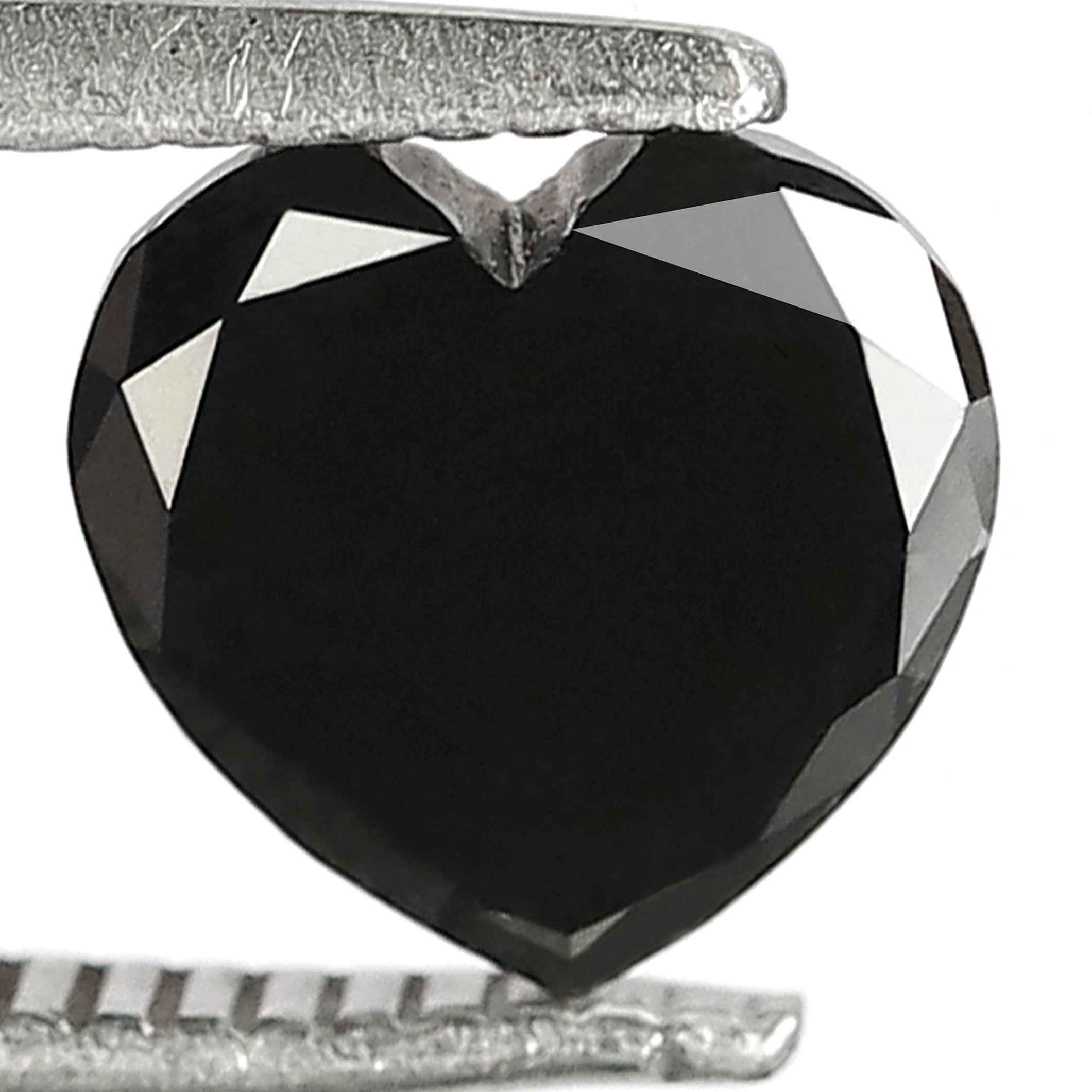 1.06 Carat Heart Shape Black Color Loose Diamond 7 MM AAA Quality Diamond For Engagement Ring - Blackdiamond