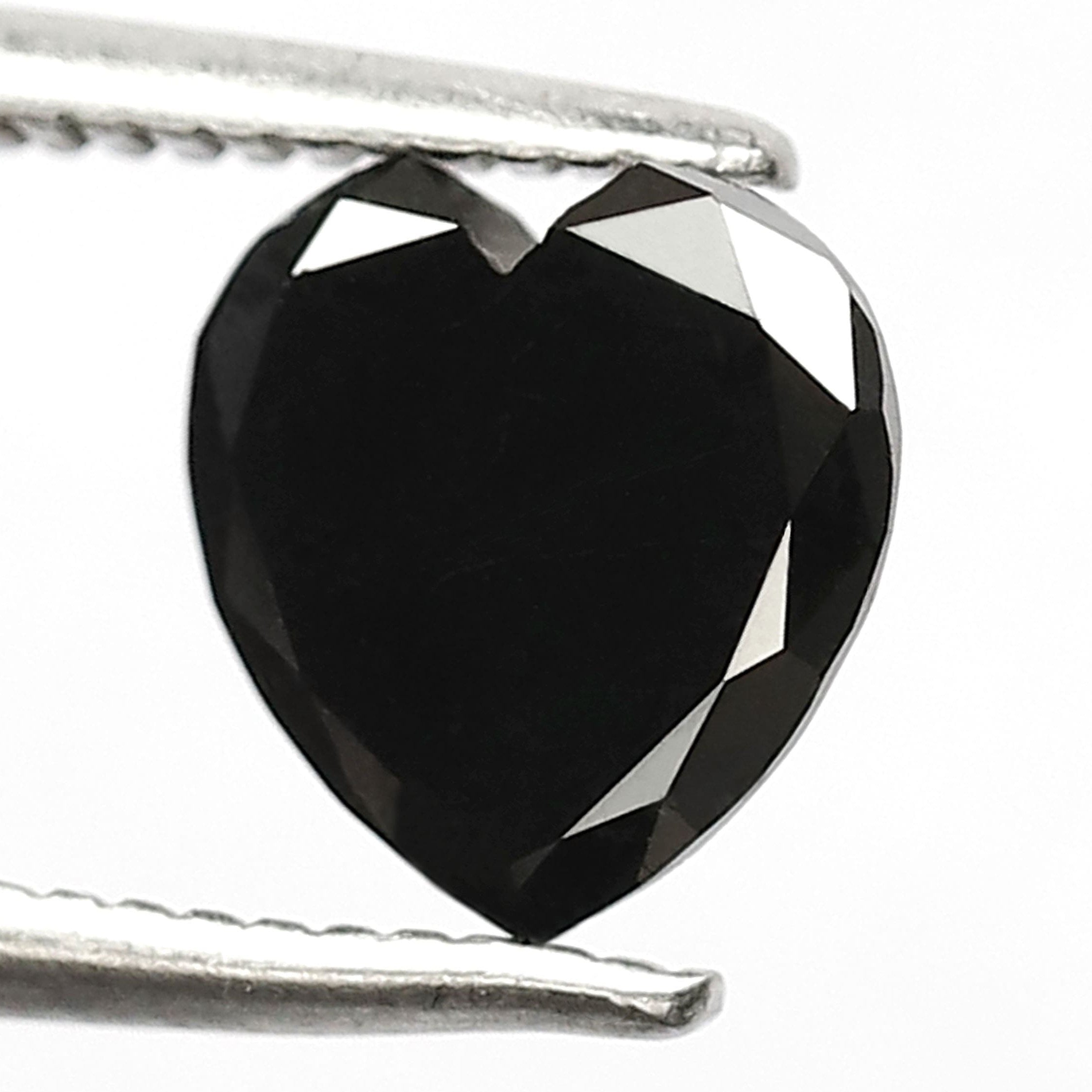 1.06 Carat Heart Shape Black Color Loose Diamond 7 MM AAA Quality Diamond For Engagement Ring - Blackdiamond