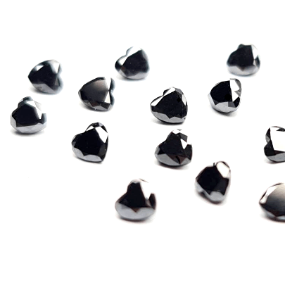 AAA Heart Shape Calibrated Natural Black Diamond For Ring Price/Piece - Blackdiamond
