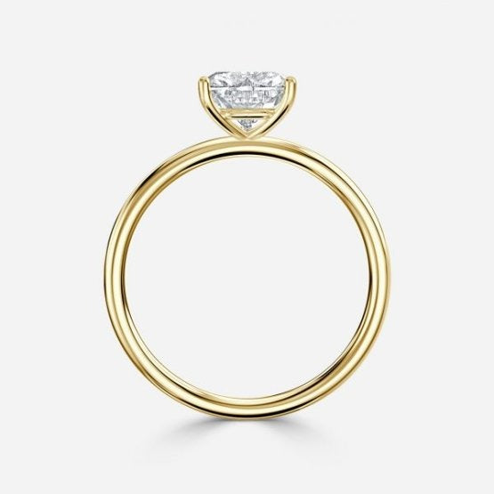 Bdaya Heart Solitaire Engagement Ring 14K / 18K Solid Gold