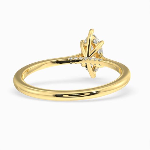 18k Yellow Gold 1ct D VVS1 Marquise Engagement Ring Julia
