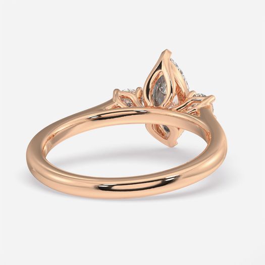 18k Rose Gold 1ct D VVS1 Marquise Engagement Ring Vasudha