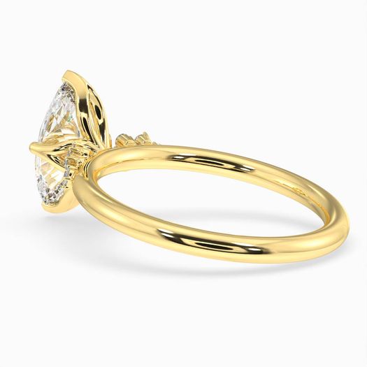 18k Yellow Gold 1ct D VVS1 Marquise Engagement Ring Alpine