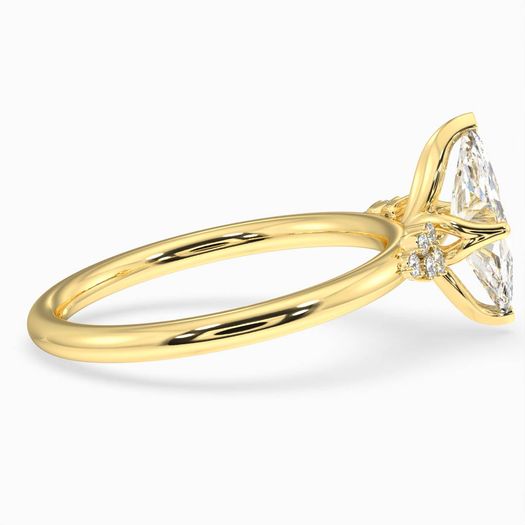 18k Yellow Gold 1ct D VVS1 Marquise Engagement Ring Alpine