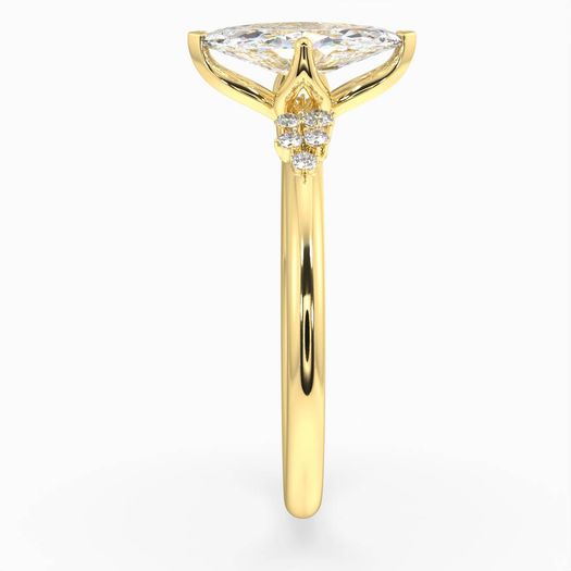 18k Yellow Gold 1ct D VVS1 Marquise Engagement Ring Alpine