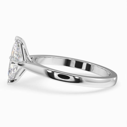 18k White Gold 1ct D VVS1 Marquise Engagement Ring Rose