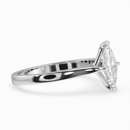 18k White Gold 1ct D VVS1 Marquise Engagement Ring Rose