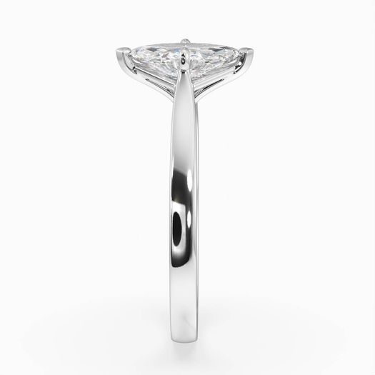 18k White Gold 1ct D VVS1 Marquise Engagement Ring Rose