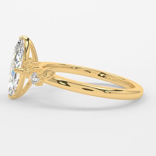 18k Yellow Gold 1 Carat Marquise Engagement Ring Sage