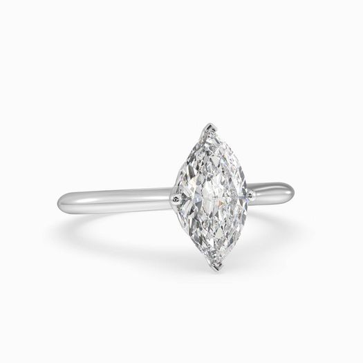 18k White Gold 1 Carat Marquise Engagement Ring Elowen