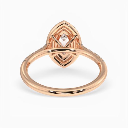 18K Solid Gold 1 Carat D VVS1 Marquise Engagement Ring Lola