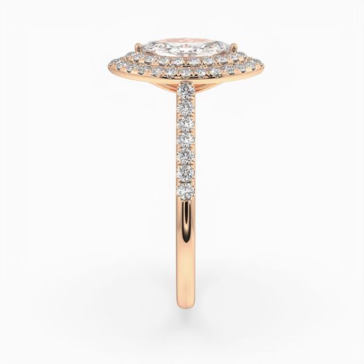 18K Solid Gold 1 Carat D VVS1 Marquise Engagement Ring Lola