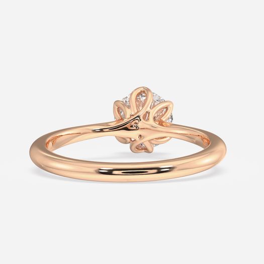18K Solid Gold 1 Carat D VVS1 Round Engagement Ring Elsira