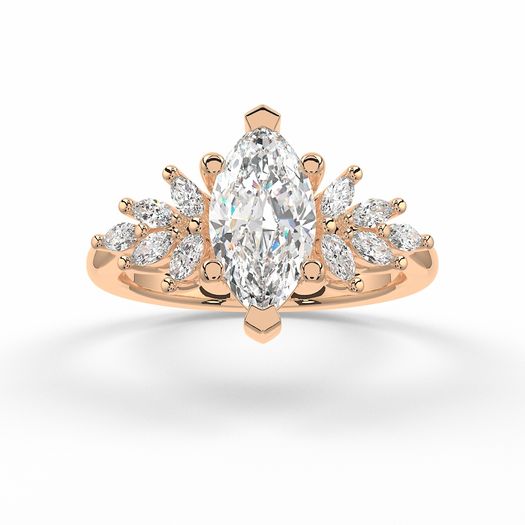 1ct D VVS1 Trilogy Marquise Engagement Ring IGI Certified Isabella