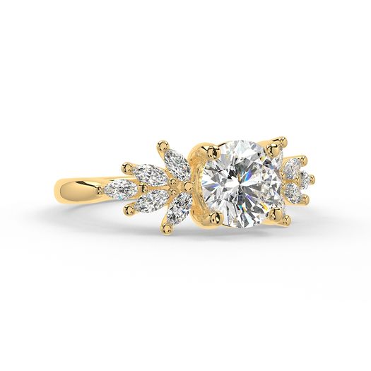 1ct D VVS1 Trilogy Round Engagement Ring IGI Certified Isabella