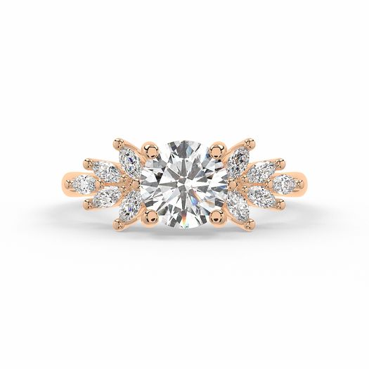 1ct D VVS1 Trilogy Round Engagement Ring IGI Certified Isabella