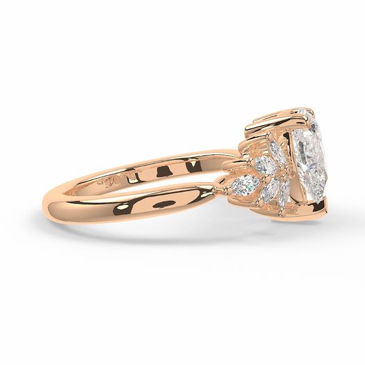 Pear 1 Carat Lab Grown Diamond Ring IGI Certified Isabella