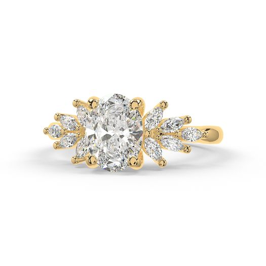 Oval 1 Carat Lab Grown Diamond Ring IGI Certified Isabella