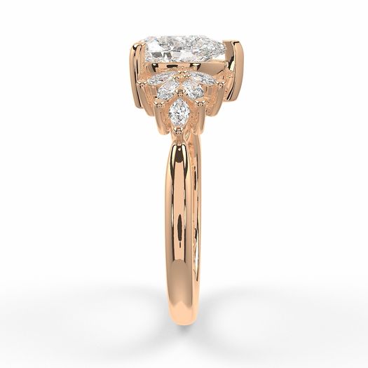 Pear 1 Carat Lab Grown Diamond Ring IGI Certified Isabella