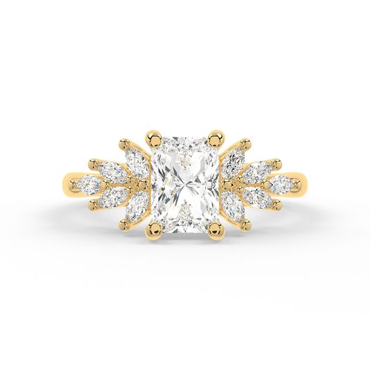 Radiant 1 Carat Lab Grown Diamond Ring IGI Certified Isabella
