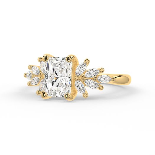 Radiant 1 Carat Lab Grown Diamond Ring IGI Certified Isabella